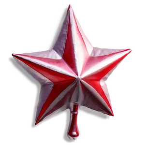 Satin Red Star PNG Cpb36