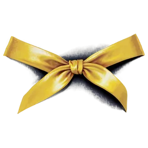 Satin Yellow Ribbon Graphic Png Irs67 PNG image