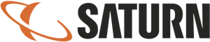 Saturn Logo Black Background PNG image