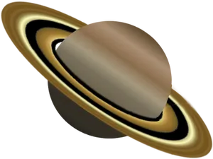 Saturn Planet Rings Illustration PNG image