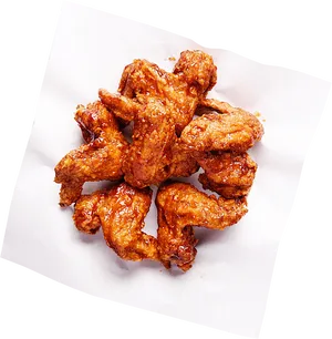 Saucy Chicken Wings Top View PNG image