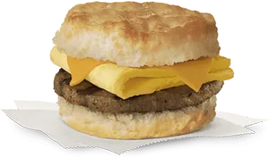 Sausage Egg Cheese Biscuit Breakfast Sandwich