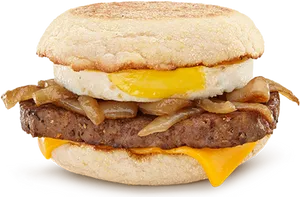 Sausage Egg Cheese Muffin Breakfast Sandwich