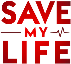 Save My Life Red Text E K G Line PNG image