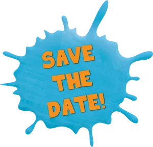 Save The Date Announcement Splash PNG image