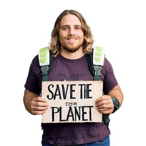 Save The Planet Picket Sign Png 06212024 PNG image