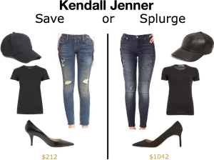 Saveor Splurge Fashion Comparison PNG image