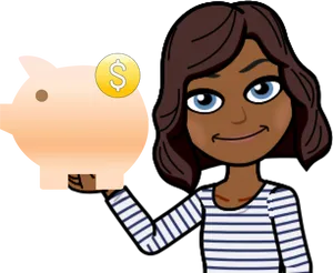 Saving Money Concept Cartoon PNG image