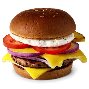 Savory Breakfast Burger Treat Png 72 PNG image