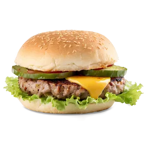 Savory Breakfast Burger Treat Png Qba PNG image