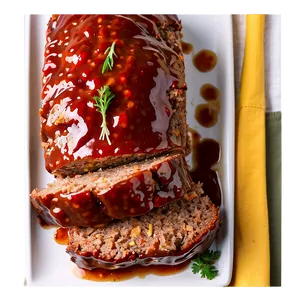 Savory Meatloaf With Ale Glaze PNG 06272024