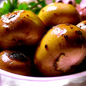 Savory Pickled Mushrooms Png Ygr84 PNG image