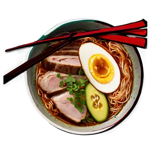 Savory Pork Ramen Png Ute PNG image