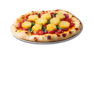 Savory Sweet Pineapple Pizza Png Enk PNG image