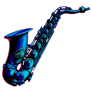 Saxophone In Abstract Colors PNG 18 PNG