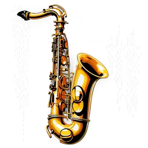Saxophone In Winter Scene PNG Rch19 PNG