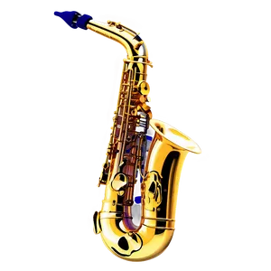 Saxophone With Glitter Effect Png Agb PNG image