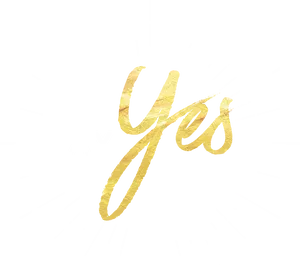 Say Yes Golden Lettering PNG image