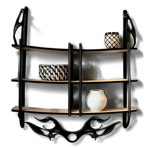 Scandinavian Style Wall Shelf PNG 06282024