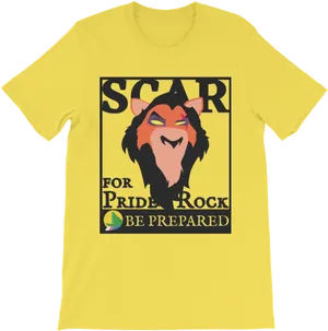 Scar Pride Rock Be Prepared T Shirt PNG image