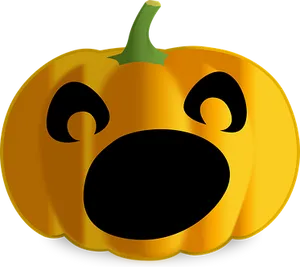 Scared Pumpkin Expression PNG image