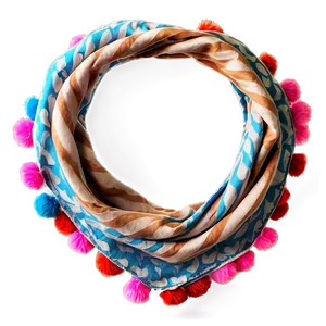 Scarf With Pom Poms Png Ouv PNG image