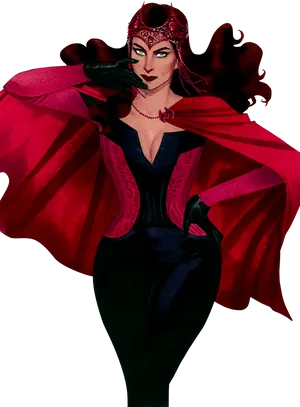 Scarlet Witch Enigmatic Pose PNG image