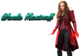 Scarlet Witch Wanda Maximoff Portrait PNG image