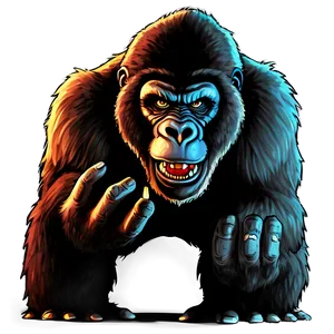 Scary Angry Gorilla Png 06252024 PNG image