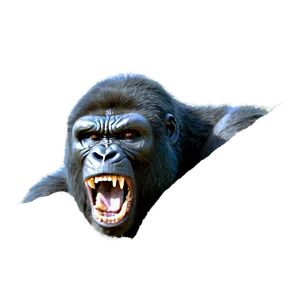 Scary Angry Gorilla PNG Dbs47 PNG