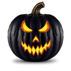 Scary Black Pumpkin Face PNG Iyv78 PNG