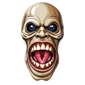 Scary Mouth Design Png 06212024 PNG image