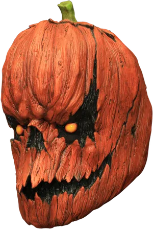 Scary Pumpkin Lantern Carving PNG image