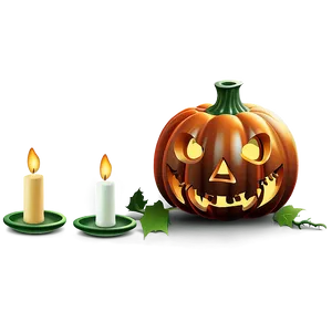 Scary Pumpkin With Candle PNG Njl92 PNG