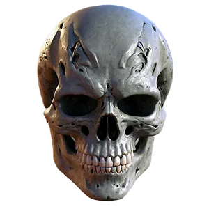 Scary Skull Face Portrait Png 06272024 PNG image