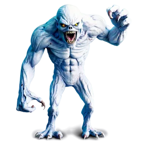 Scary White Monster Drawing Png Exs PNG image