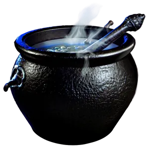 Scary Witch Cauldron PNG 06292024