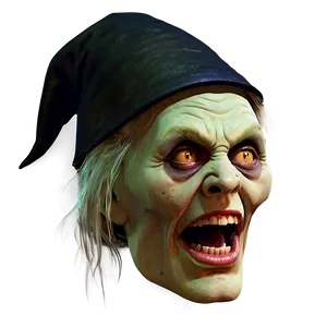 Scary Witch Face PNG Cwy