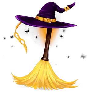 Scary Witches Broom PNG 15