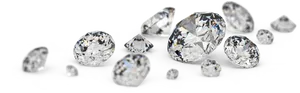 Scattered Diamonds Transparent Background PNG image