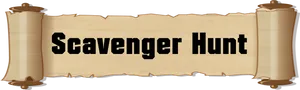 Scavenger Hunt Banner Graphic PNG image