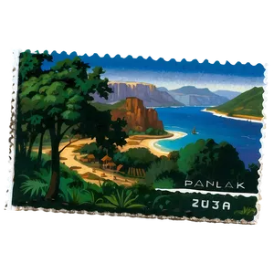 Scenic Postcard Stamp Png 06272024 PNG image