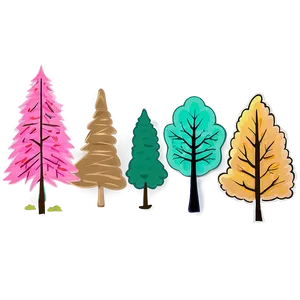 Scenic Tree Line Art Png Bxg44 PNG image