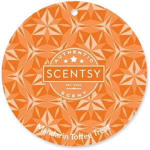 Scentsy Mandarin Toffee Treat Air Freshener Disc PNG image