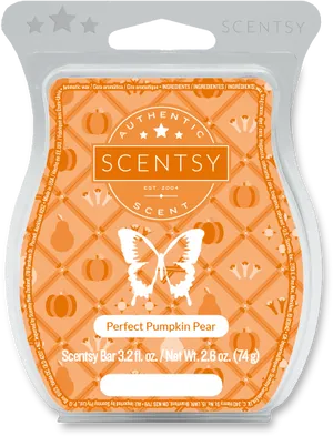 Scentsy Perfect Pumpkin Pear Wax Bar PNG