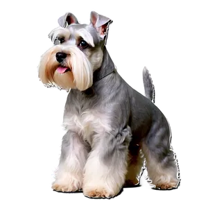 Schnauzer Dog Show Pose Png Pqc PNG image