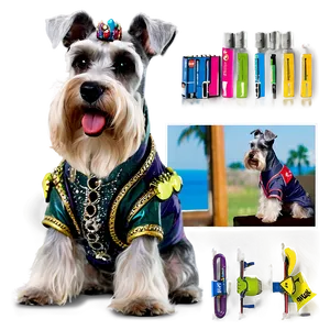 Schnauzer In Costume PNG 06262024