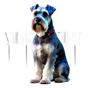 Schnauzer Sitting Pose Png 06262024 PNG image