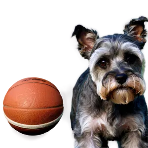 Schnauzer With Ball PNG 06262024