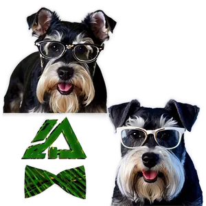 Schnauzer With Glasses PNG Xtl33